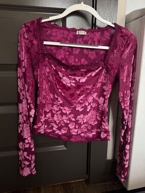 Free People Long Sleeve Top Floral